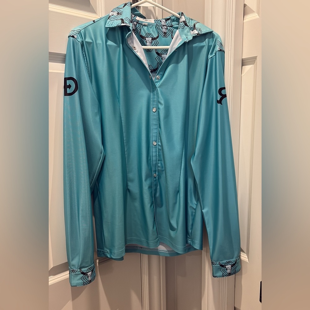 Men's Teal Long Sleeve Shirt